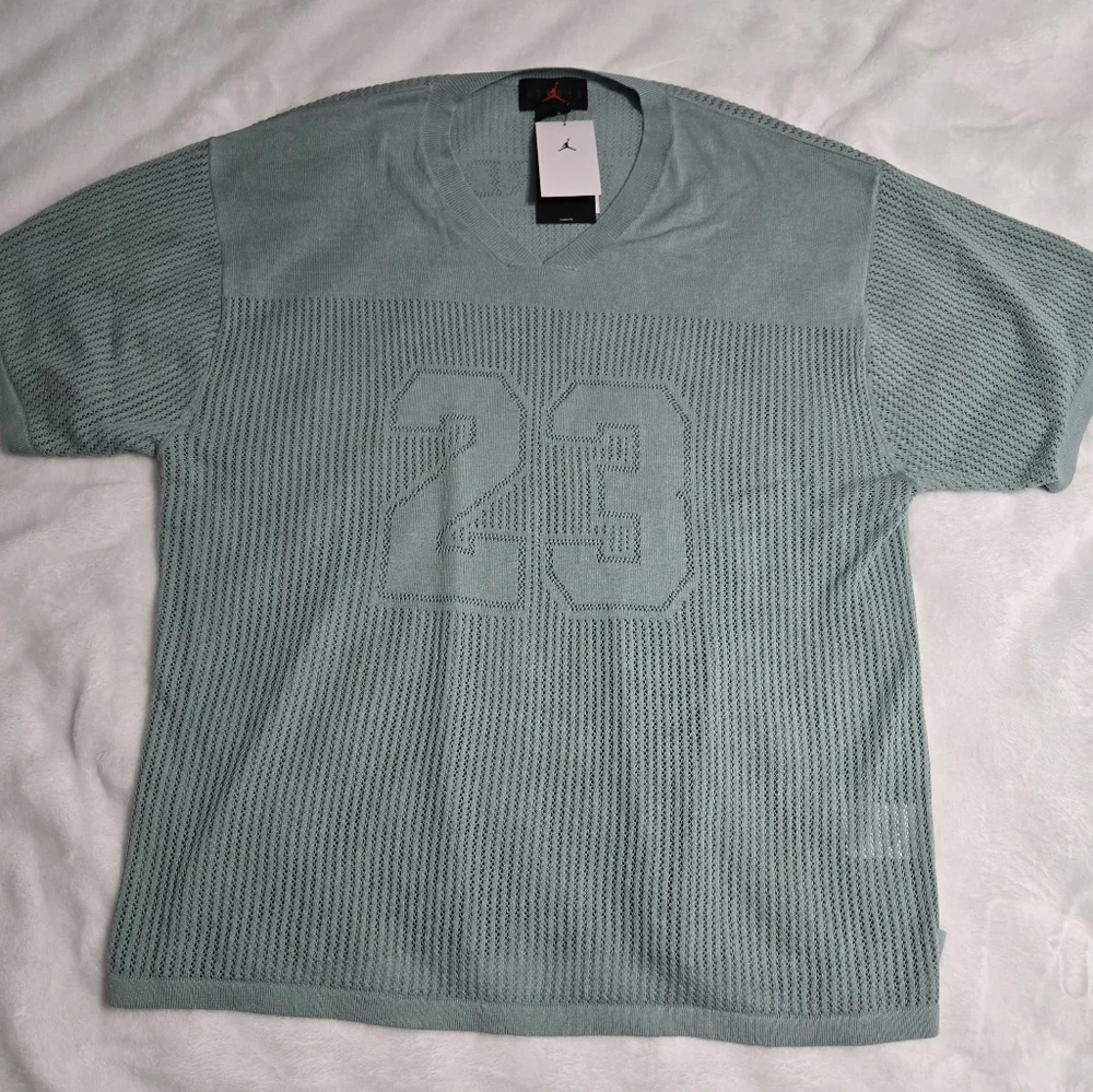 Nike Air Jordan Knit Jersey Top shirt Mineral Slate HQ0766-309 Men Size XL